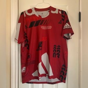 Adidas red logo shirt